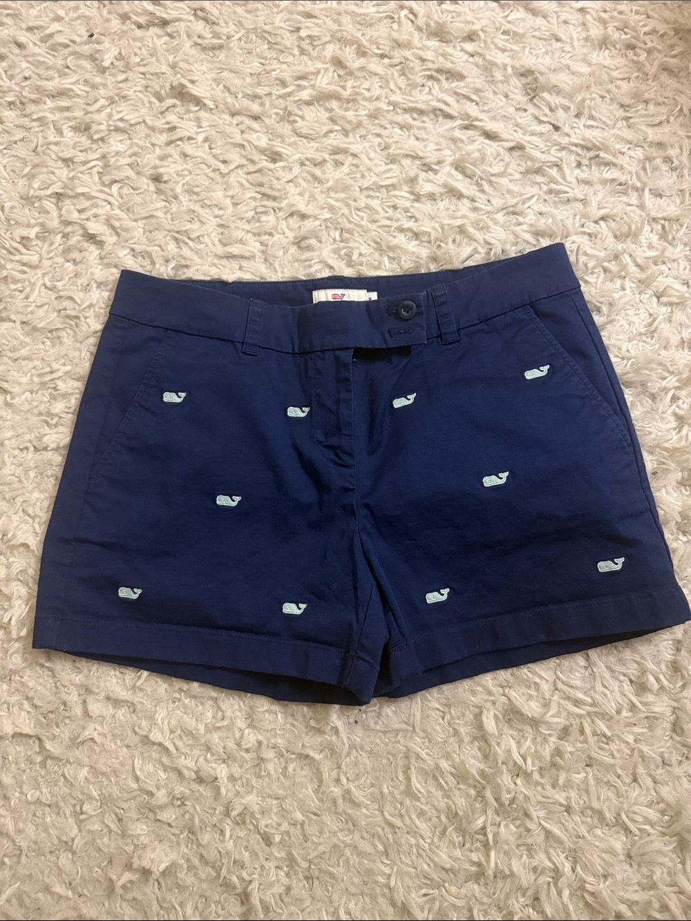 Vineyard Vines Navy Embroidered Whale Women’s Shorts